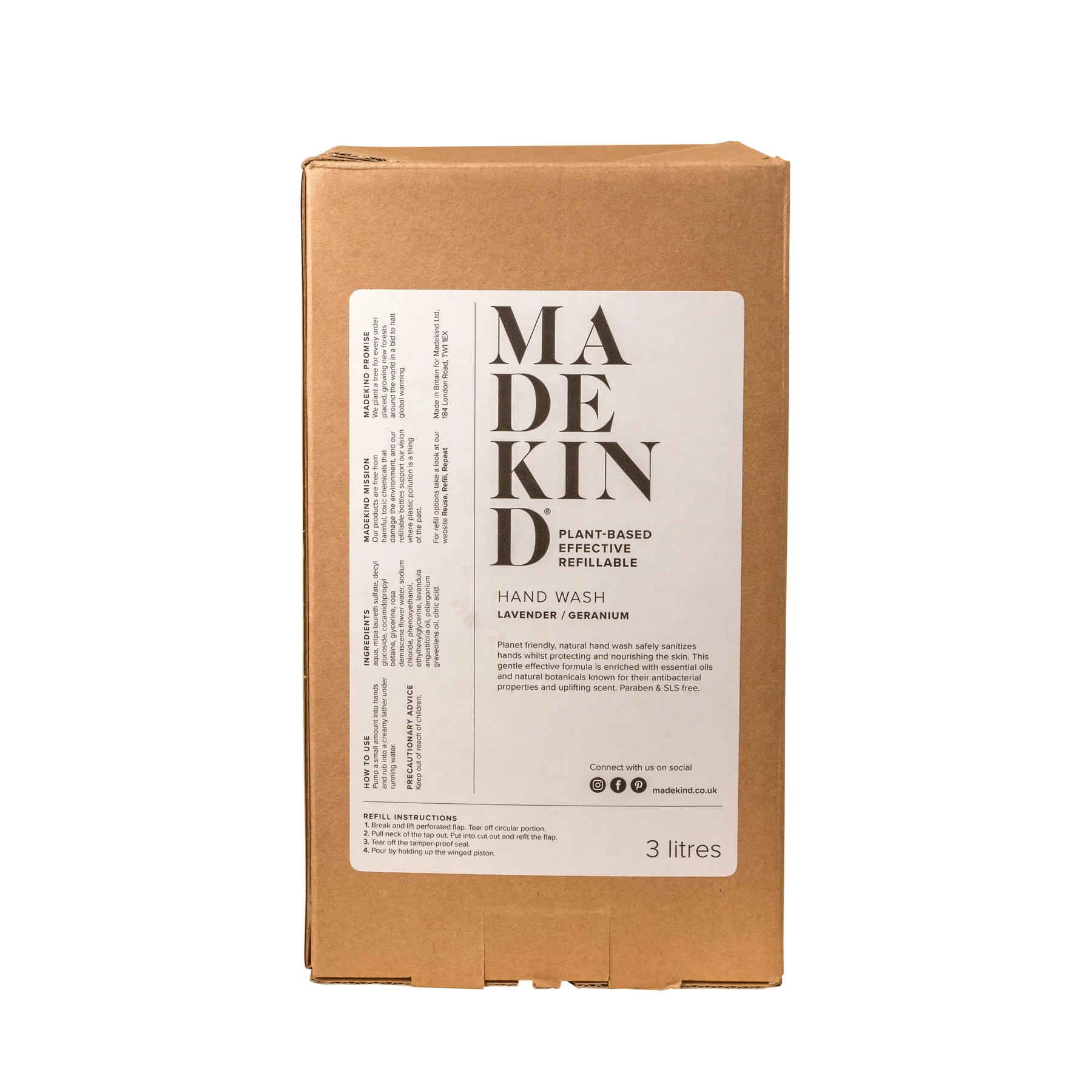 Photo of MadeKind Natural Hand Wash Refill 3 Litre